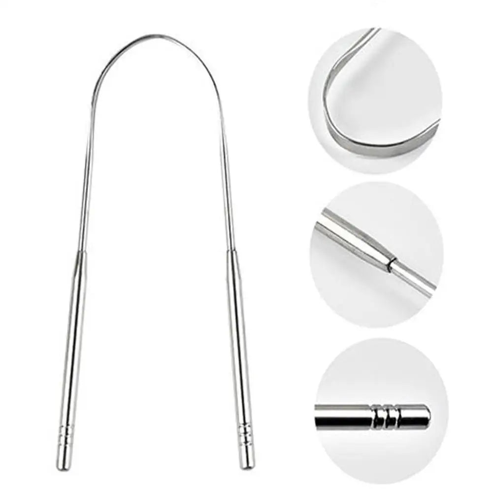 Stainless Steel Tongue Scraper for Fresh Breath & Hygiene