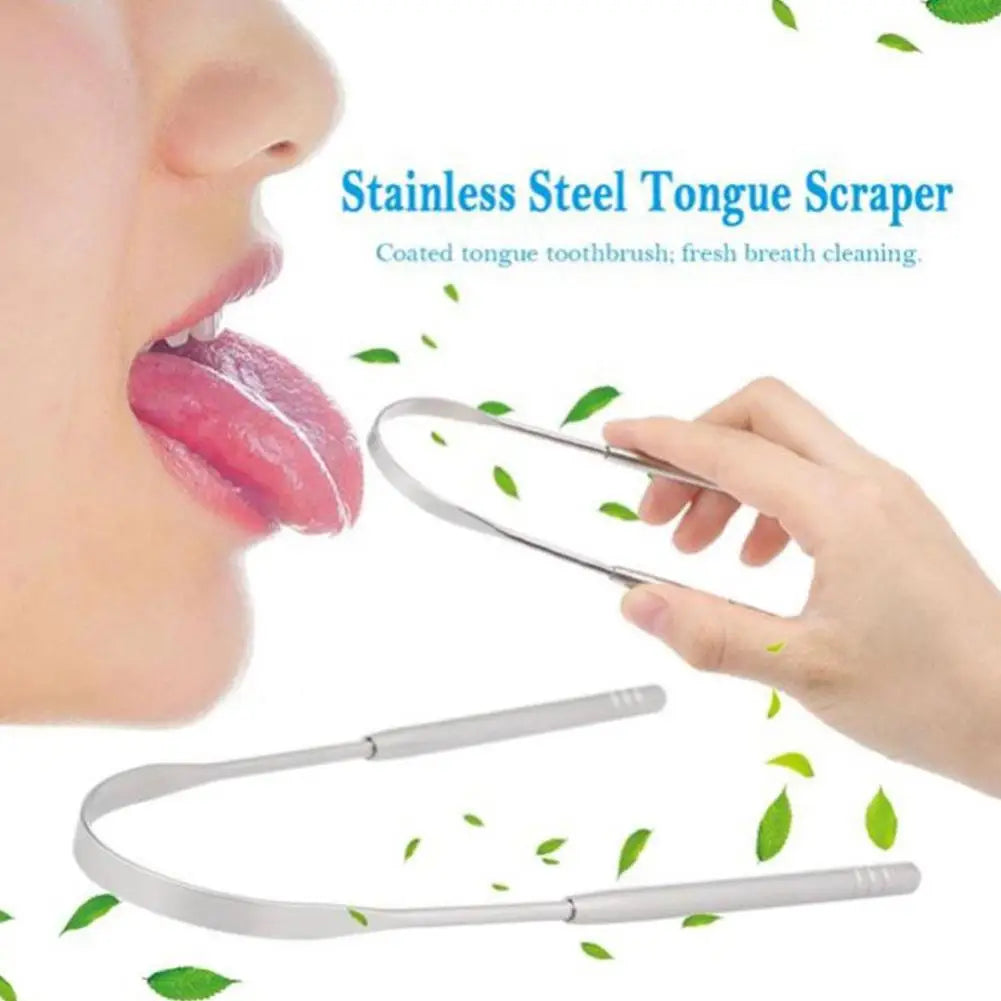 Stainless Steel Tongue Scraper for Fresh Breath & Hygiene
