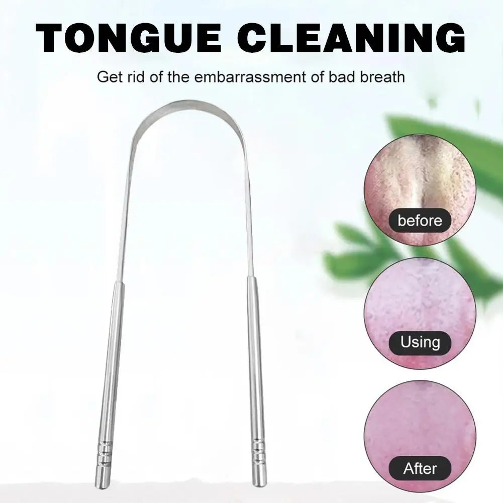 Stainless Steel Tongue Scraper for Fresh Breath & Hygiene