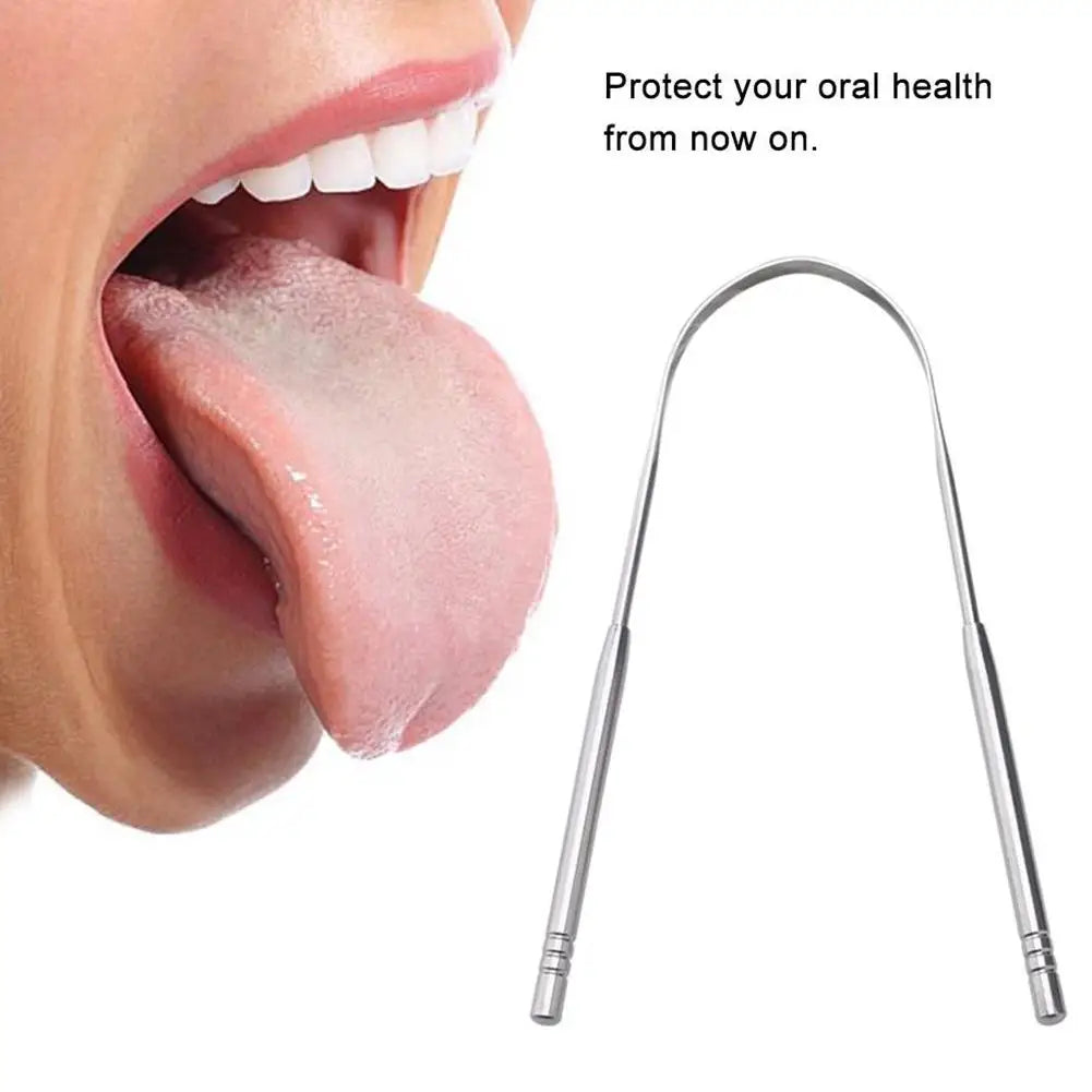 Stainless Steel Tongue Scraper for Fresh Breath & Hygiene