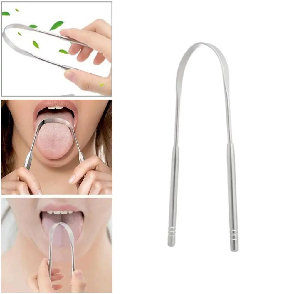 Stainless Steel Tongue Scraper for Fresh Breath & Hygiene